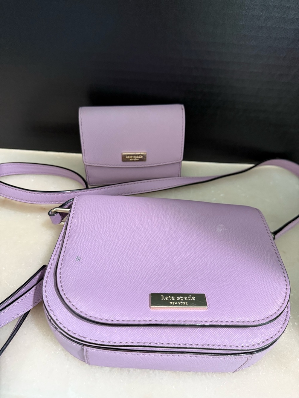 KATE SPADE NY Small Saffiano Leather CARSEN Laurel Way Crossbody & Wallet